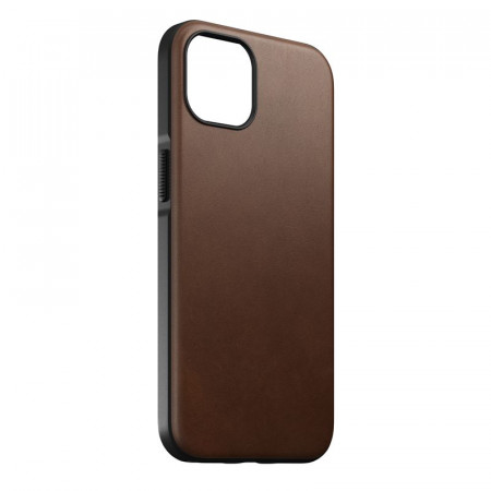 Husa iPhone 13 din piele naturala, NOMAD Rugged Folio - Brown