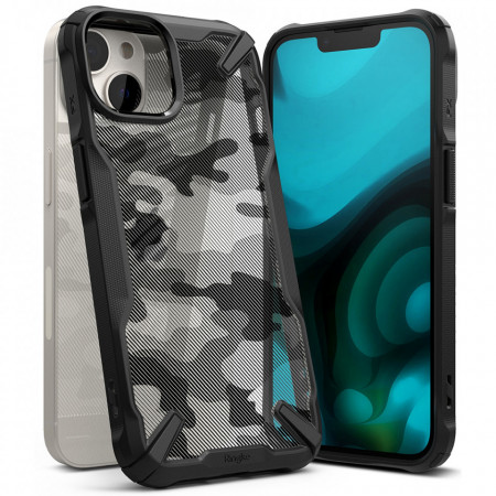 Husa iPhone 14 Plus Ringke Fusion X Design - Camo Negru