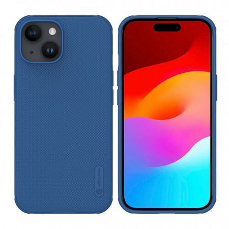 Husa iPhone 15 Plus, Nillkin Super Frosted Shield Pro - Albastru