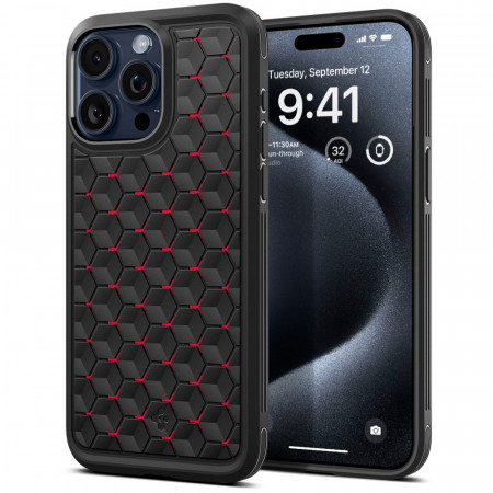 Husa iPhone 15 Pro Max, Spigen Cryo Armor - Red