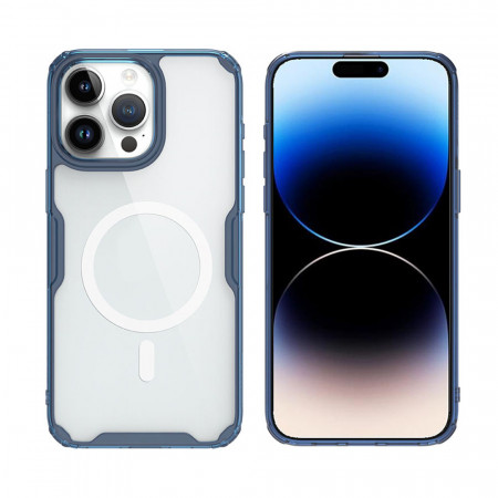 Husa iPhone 15 Pro, Nillkin Nature TPU MagSafe - Albastru