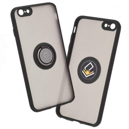 Husă iPhone 6 Plus/ 6s Plus SKYDDAR Glinth+ cu Inel Rotativ 360°, Compatibilitate Magnetică, Absorbție Șocuri, Design Subțire și Elegant - Negru