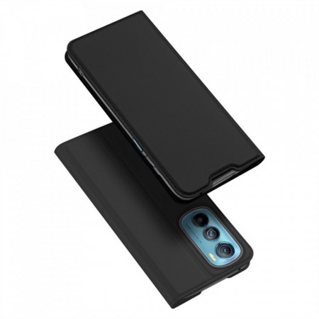 Husa Motorola Edge 30 tip carte, Skin Pro Dux Ducis - Negru