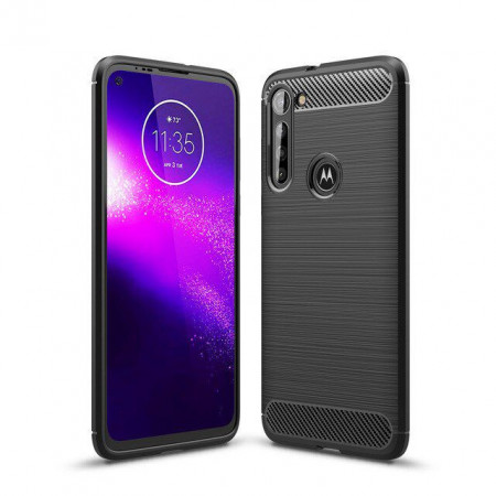 Husa Motorola Moto G8 Power, Carbon Silicone, Techsuit - Negru