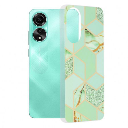 Husa Oppo A78 4G Marble Series, Techsuit - Green Hex