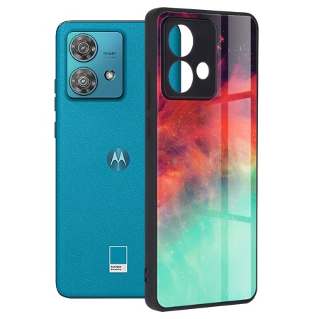 Husa pentru Motorola Edge 40 Neo cu sticla securizata, SKYDDAR Oddysey - Turcoaz