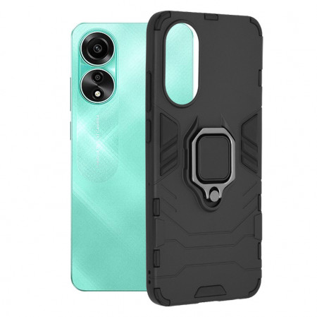 Husa pentru Oppo A58 4G cu inel, SKYDDAR Forged - Negru