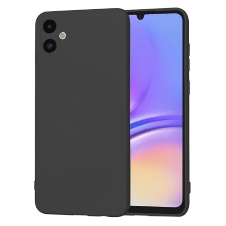 Husa pentru Samsung Galaxy A05, SKYDDAR INNOVATION, din Silicon Catifelat, SoftElegance, set cu sticker, Negru