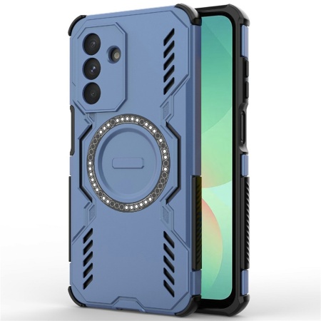 Husa pentru Samsung Galaxy A26 5G, SKYDDAR INOVATION, ArmorMag, Magsafe, set cu sticker, Albastru