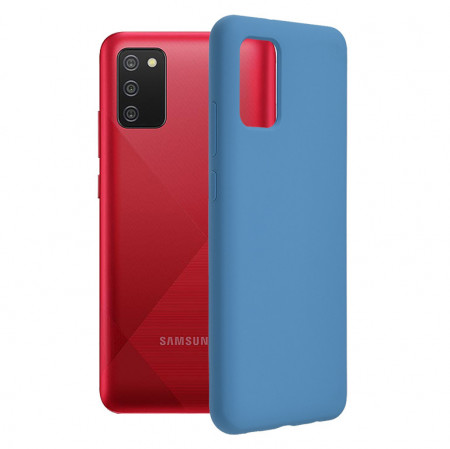Husa Samsung Galaxy A02S din silicon moale, Techsuit Soft Edge - Denim Blue