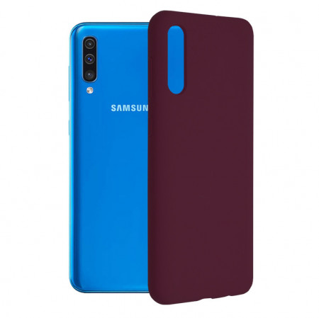 Husa Samsung Galaxy A50 din silicon moale, Techsuit Soft Edge - Plum Violet