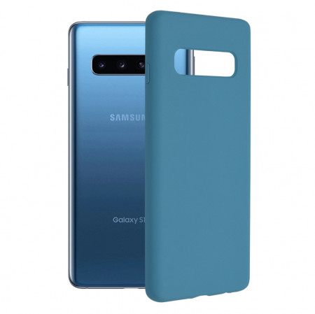 Husa Samsung Galaxy S10 din silicon moale, Techsuit Soft Edge - Denim Blue
