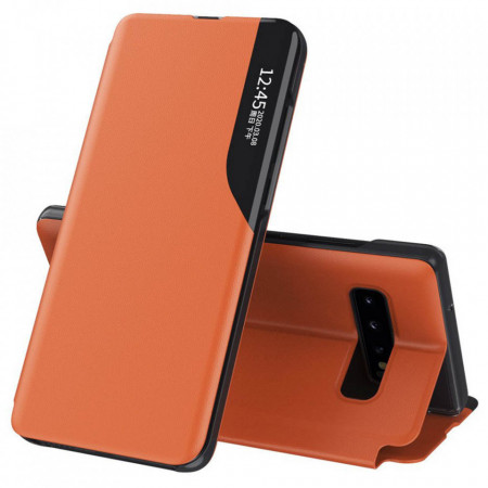 Husa Samsung Galaxy S10 tip carte, Techsuit eFold - Portocaliu