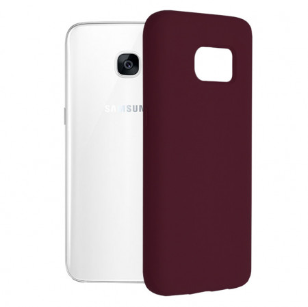Husa Samsung Galaxy S7 Edge din silicon moale, Techsuit Soft Edge - Plum Violet