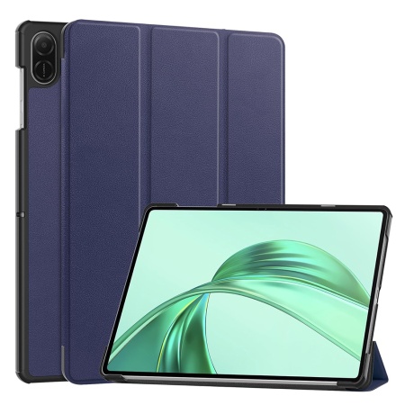 Husa tableta pentru Honor Pad X8a, SKYDDAR INNOVATION, cu suport Multi-Unghi si functie Sleep/Wake, FoldPro, Albastru, set cu sticker