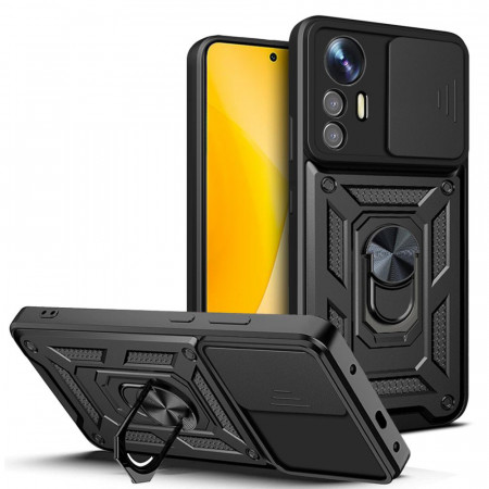 Husa Xiaomi 12 Lite cu protectie camera, TECH-PROTECT - Negru