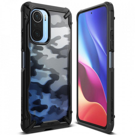 Husa Xiaomi Poco F3 Ringke Fusion X Design - Camo Negru