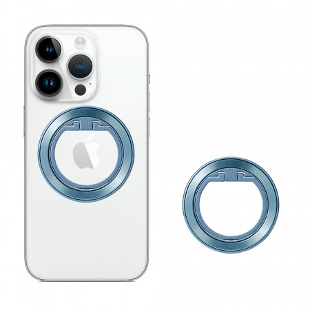 Inel rotativ MagSafe 360° pentru iPhone 12/13/14/15 Pro & Pro Max si huse cu MagSafe - Albastru