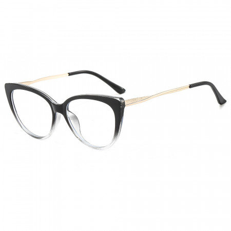 Ochelari calculator dama protectie lumina albastra, Techsuit (F5018-C7) - Transparent Black