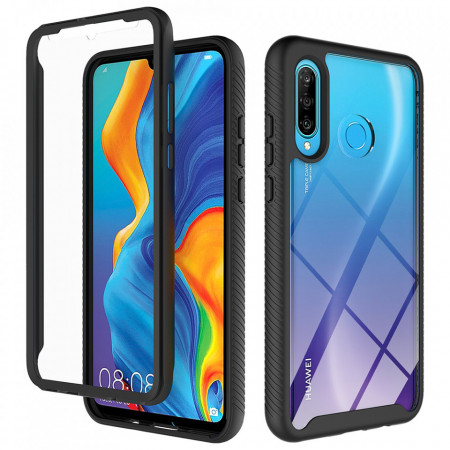 [Pachet 360°] Husa + Folie Huawei P30 Lite, Techsuit Defense - Negru