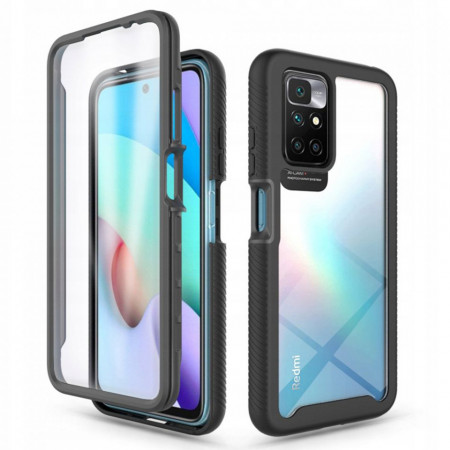 [Pachet 360°] Husa + Folie Xiaomi Redmi 10, Techsuit Defense - Negru