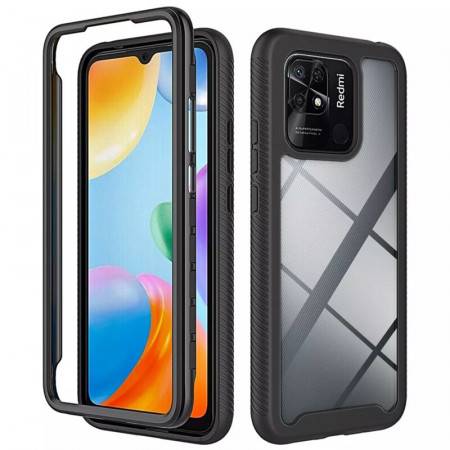 [Pachet 360°] Husa + Folie Xiaomi Redmi 10C, Techsuit Defense - Negru