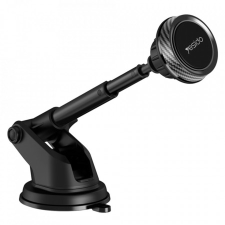 Suport Auto cu Brat Extensibil si Rotire 360°, pentru Bord / Parbriz / Air Vent, Yesido C67 - Negru