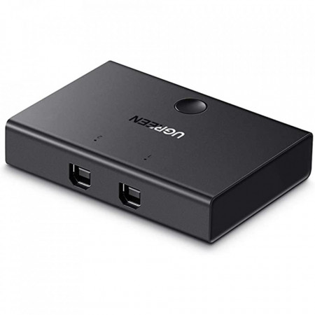 Switch (30345) USB-B 2.0 la 2x calculatoare, viteza de 480Mbps, Ugreen - Negru