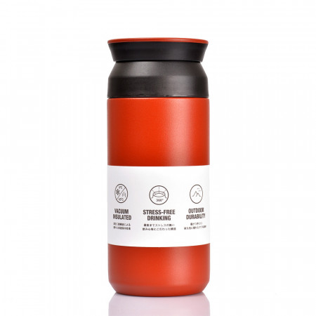 Thermos din Otel Inoxidabil, afisaz temperatura digital, 480ml, Techsuit - Rosu