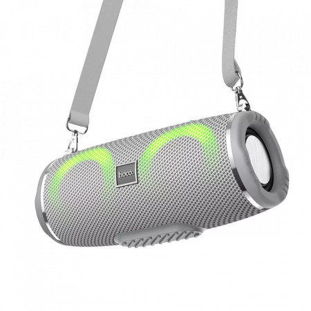 Boxa portabila Wireless (HC12 Sports), Bluetooth 5.0 cu Shoulder Strap, 2x5W, HOCO - Gri