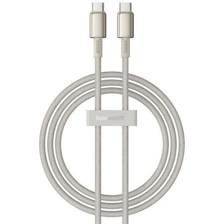 Cablue de Date Type-C la Type-C 100W, Super Fast Charging, 1m, 480Mbps, Baseus Tungsten Gold, Auriu