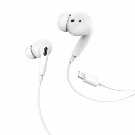 Casti In-ear Stereo (M1 Pro), Lightning with Microphone, 1.2m, HOCO - Alb