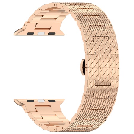 Curea Otel Inoxidabil pentru Apple Watch 1/2/3/4/5/6/7/8/9/SE/SE 2 (38/40/41mm), SKDR BandPro W052 - Roz