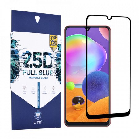 Folie de sticla Samsung Galaxy A31, 2.5D FullGlue LITO - Negru