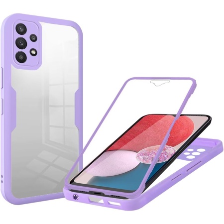Husa + Folie pentru Samsung Galaxy A13 4G, SKYDDAR INNOVATION, [Pachet 360°] ColorVerse, set cu sticker, Mov