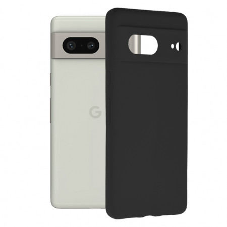 Husa Google Pixel 7 din silicon moale, Techsuit Soft Edge - Negru