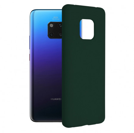 Husa Huawei Mate 20 Pro din silicon moale, Techsuit Soft Edge - Dark Green