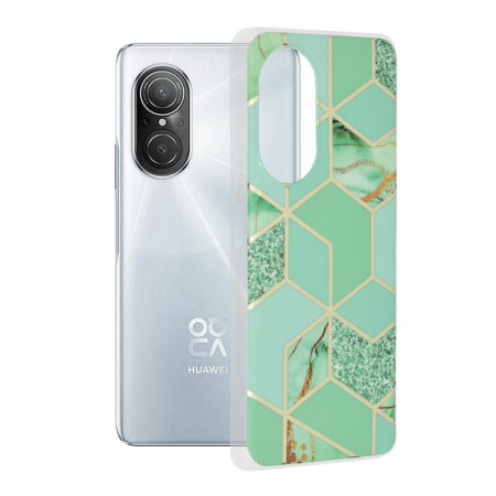 Husa Huawei Nova 9 SE Marble Series, Techsuit - Green Hex