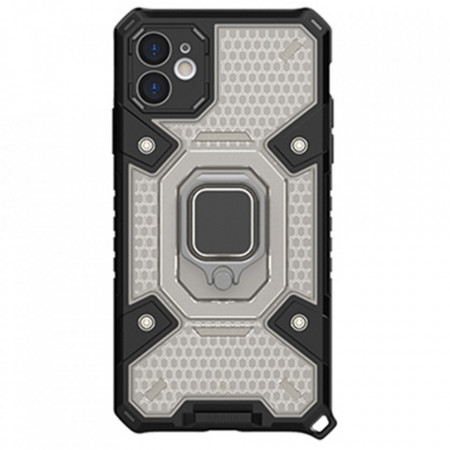 Husa iPhone 12 Mini cu inel, Techsuit Honeycomb - Negru