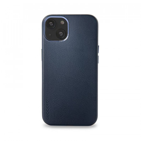 Husa iPhone 13, din piele naturala Decoded BackCover MagSafe - Navy Blue