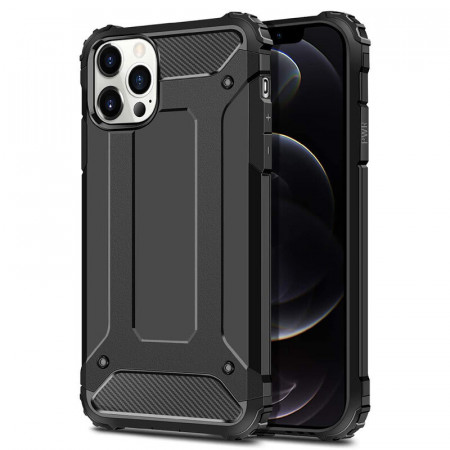 Husa iPhone 13 Pro din plastic dur, Techsuit Hybrid Armor - Negru