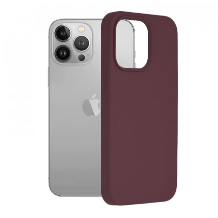 Husa iPhone 13 Pro din silicon moale, Techsuit Soft Edge - Plum Violet