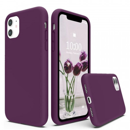 Husa iPhone 15 Plus din silicon moale, Techsuit Soft Edge - Mov