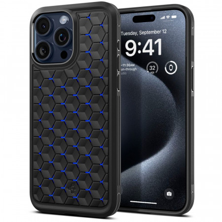 Husa iPhone 15 Pro Max, Spigen Cryo Armor - Blue