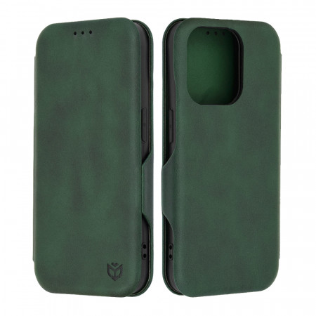 Husa iPhone 15 Pro tip carte magnetica, Techsuit Safe Wallet - Verde