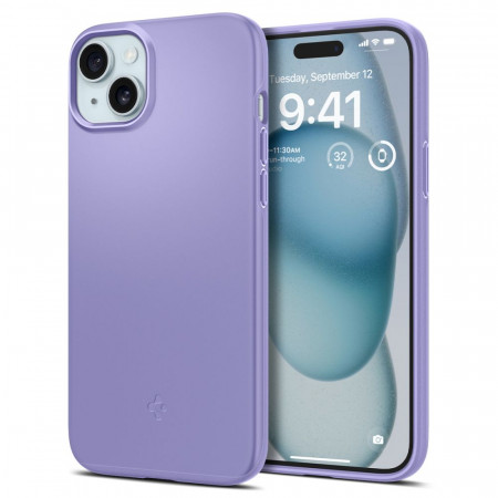 Husa iPhone 15, Spigen Thin Fit - Iris Purple
