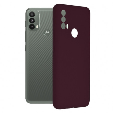 Husa Motorola Moto E40 din silicon moale, Techsuit Soft Edge - Plum Violet