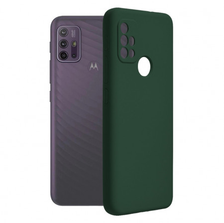 Husa Motorola Moto G10 / G30 din silicon moale, Techsuit Soft Edge - Dark Green