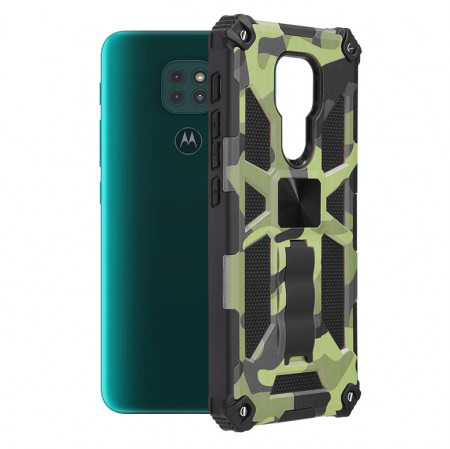 Husa Motorola Moto G9 Play, Blazor Series, Techsuit - Camo Lime