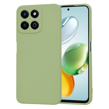 Husa pentru Honor 200 Smart / X7c, SKYDDAR INNOVATION, din Silicon Catifelat, SoftElegance, set cu sticker, Verde